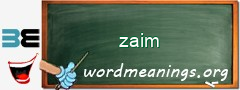 WordMeaning blackboard for zaim